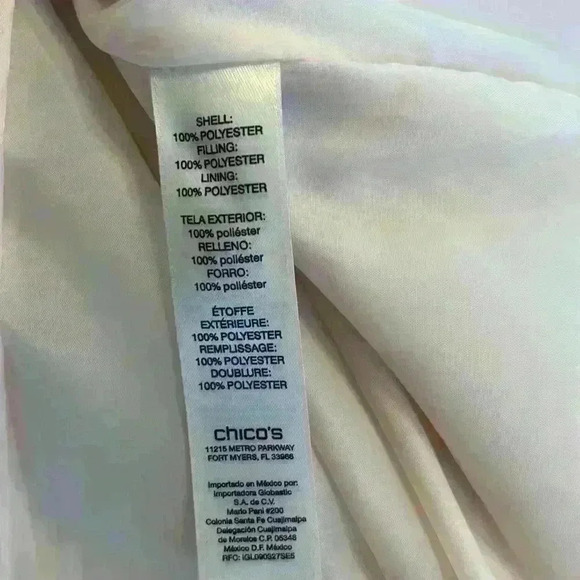 Chico’s Women’s Plus Size 3 (US XL/16) Blush Colored Quilted Vest Fall - Picture 5 of 8